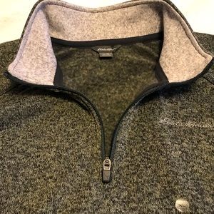 Eddie Bauer NEW 1/4 zip sweater jacket XL